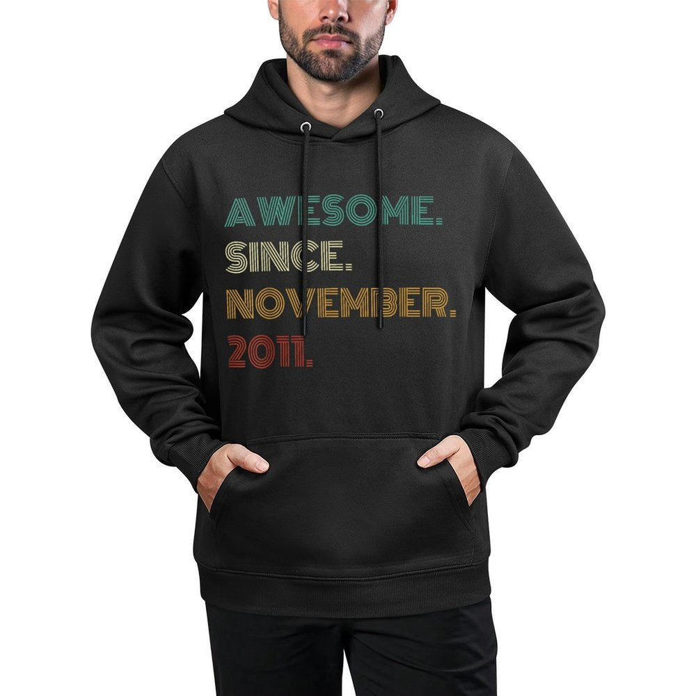 14 Years Old Awesome Since November 2011 14th Birthday Easy Care Hoodie