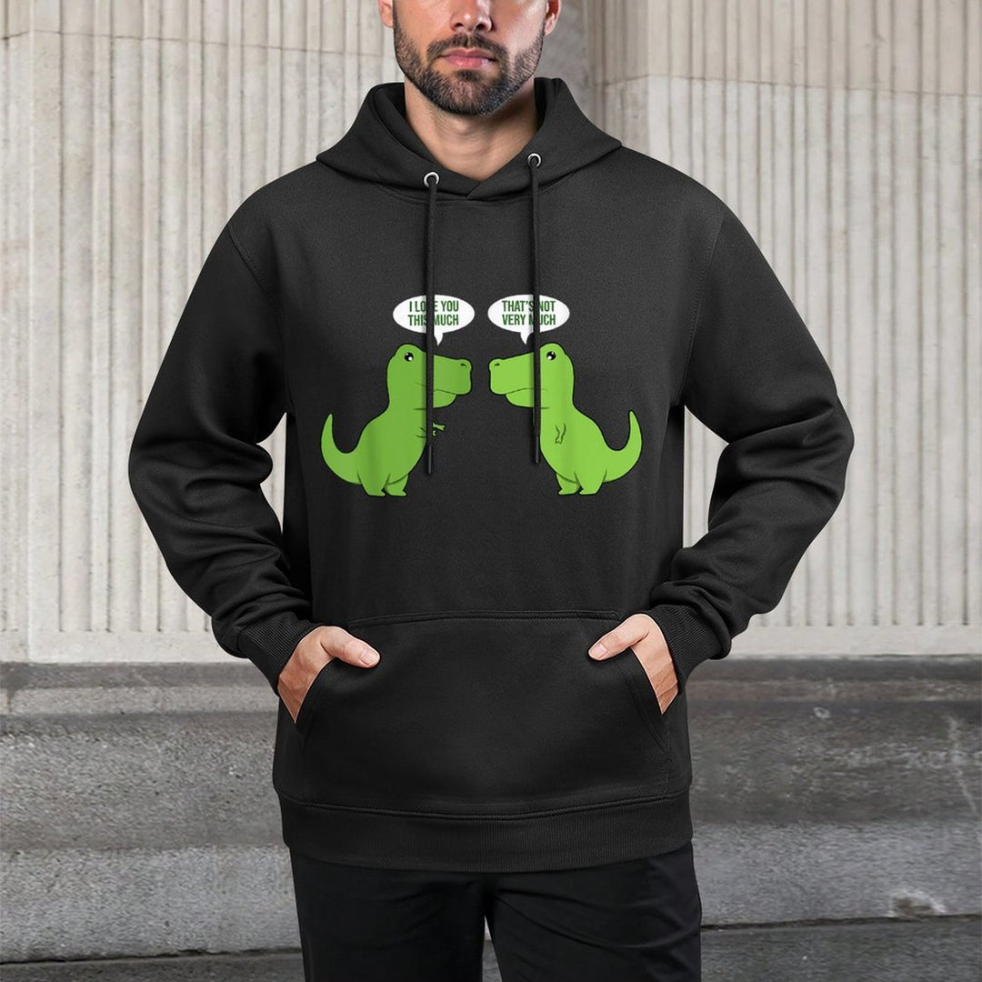 Funny Cute T-Rex - Dinosaur - Funny Text - Humour - Happy Relaxed Fit Hoodie