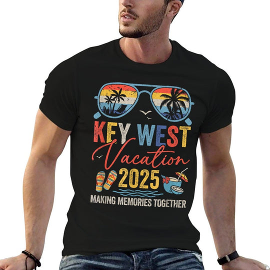Retro Key West Vacation 2025 Memories Matching Group Trip  Affordable Price T-Shirt