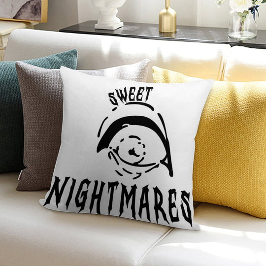 “Sweet Nightmares – Dark Gothic Art” Soft Durable Construction Throw Pillow
