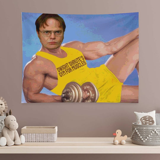 Dwight's Gym For Muscles Tapestry
