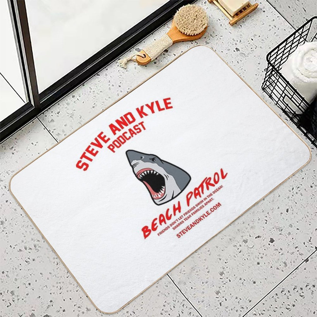 Steve And Kyle Shark Awareness  Slip-Resistant Bath Mat