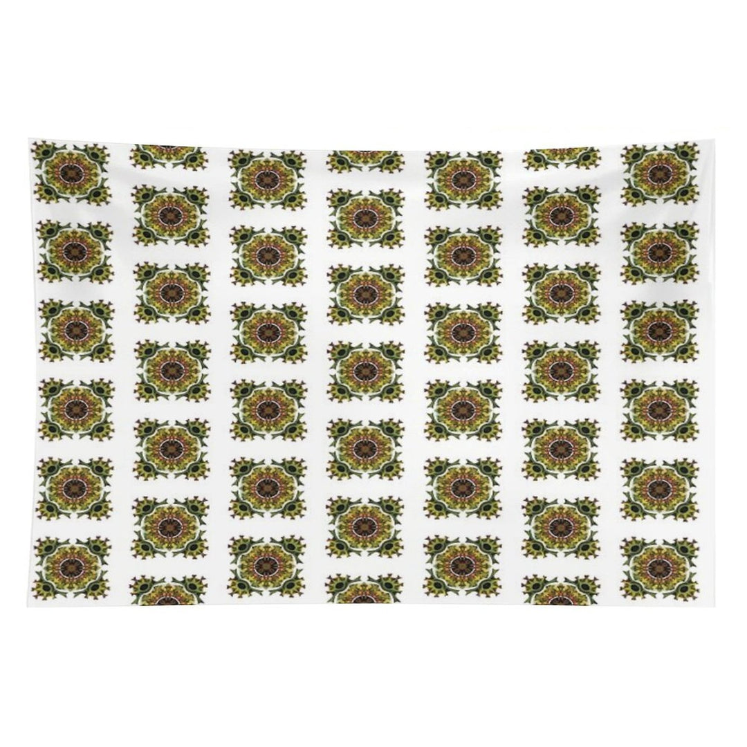 Green Organic Plant Pattern Tapestry