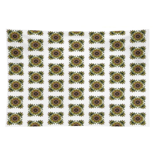 Green Organic Plant Pattern Tapestry