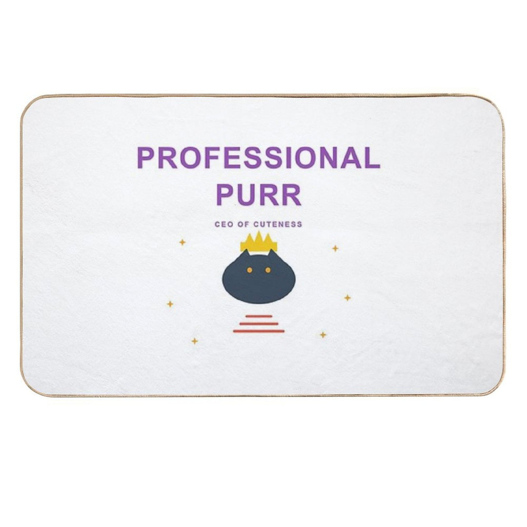 Professional Purr – CEO of Cuteness Cat Design  Anti-Trip Bath Mat