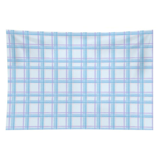 Light Blue And Purple Plaid Pattern Tapestry