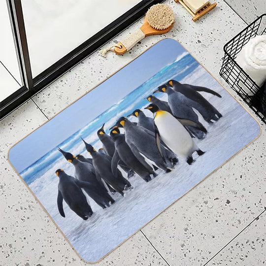 Penguin Family  Pet-Safe Bath Mat