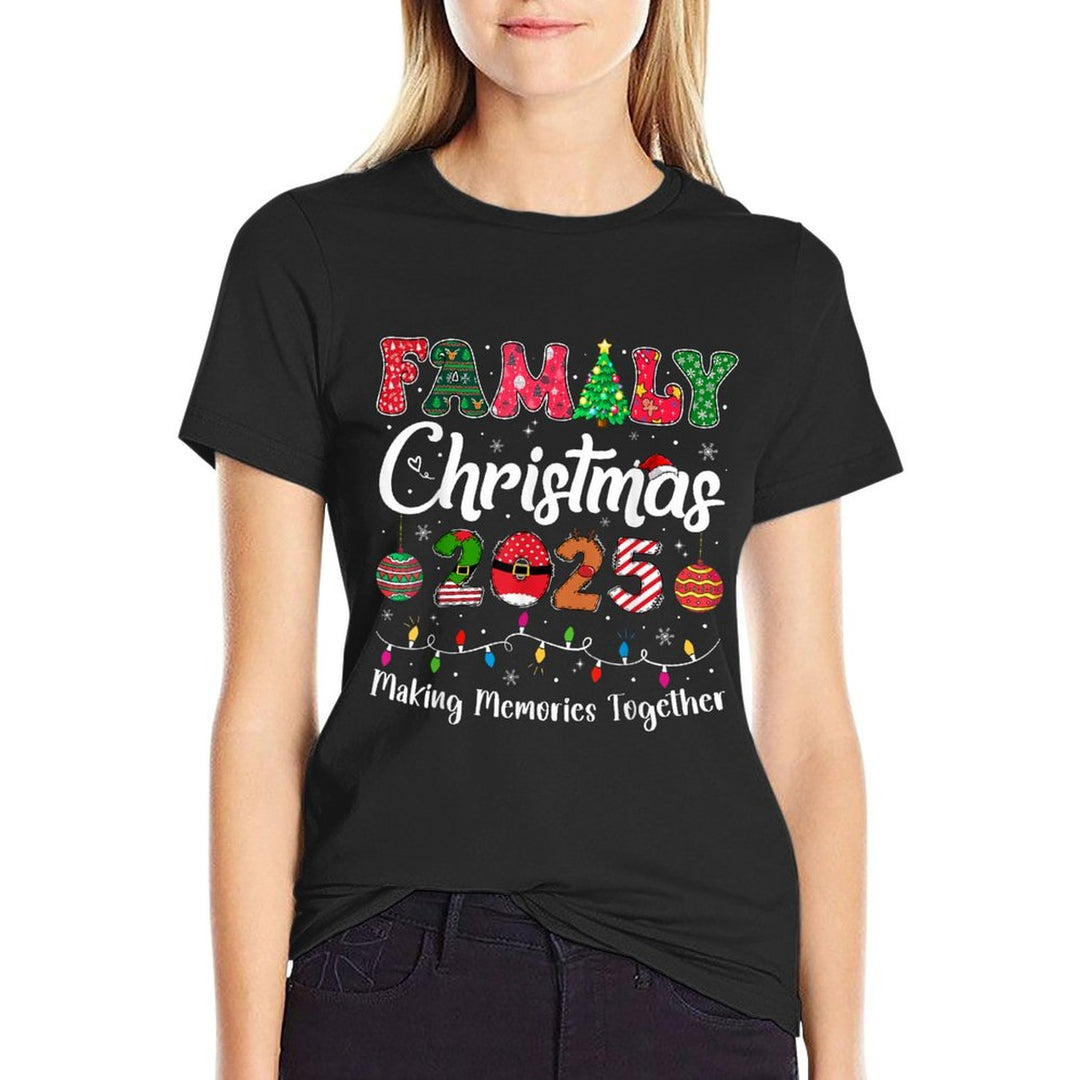 Family Christmas 2025 Matching Outfit Xmas Squad Santa Group  Stretchy T-Shirt