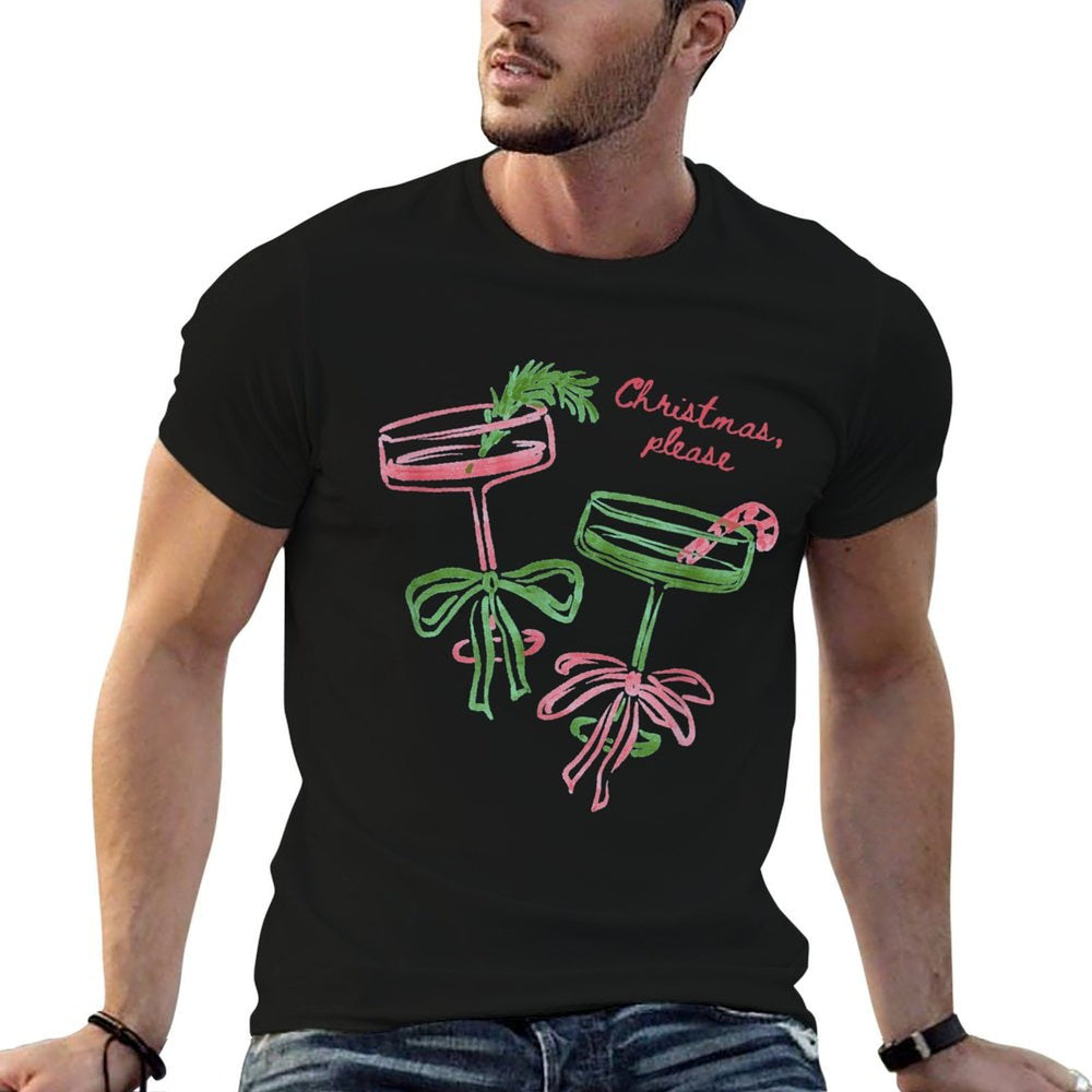 Merry Cocktails  High-quality Stitching T-Shirt