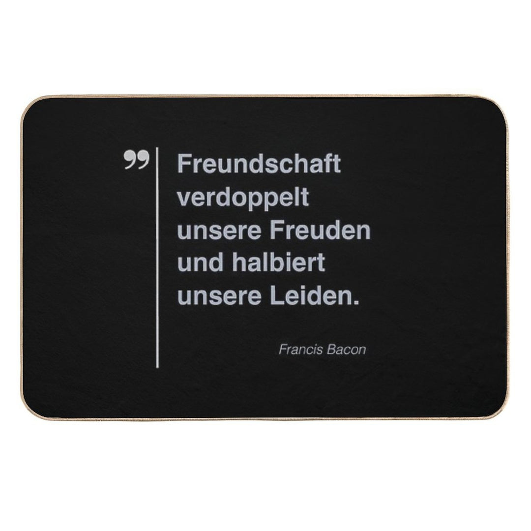 Francis Bacon Zitat Über Freundschaft Auf Deutsch  Long-Lasting Bath Mat