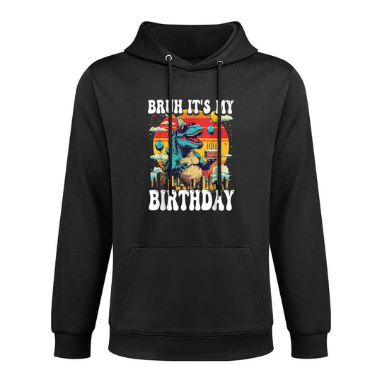 Bruh Its My Birthday Dinosaur Celebration Monster Dino Kids Relaxed Fit Hoodie