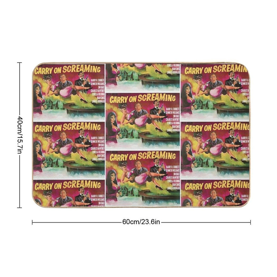 Vintage 60s Style CARRY ON Poster Art - Carry On Screaming  Repositionable Bath Mat