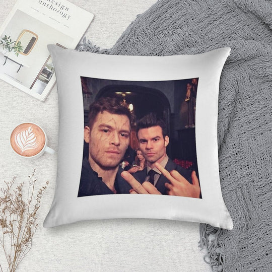 Klaus And Elijah Mikaelson Soft Hidden Zipper Throw Pillow