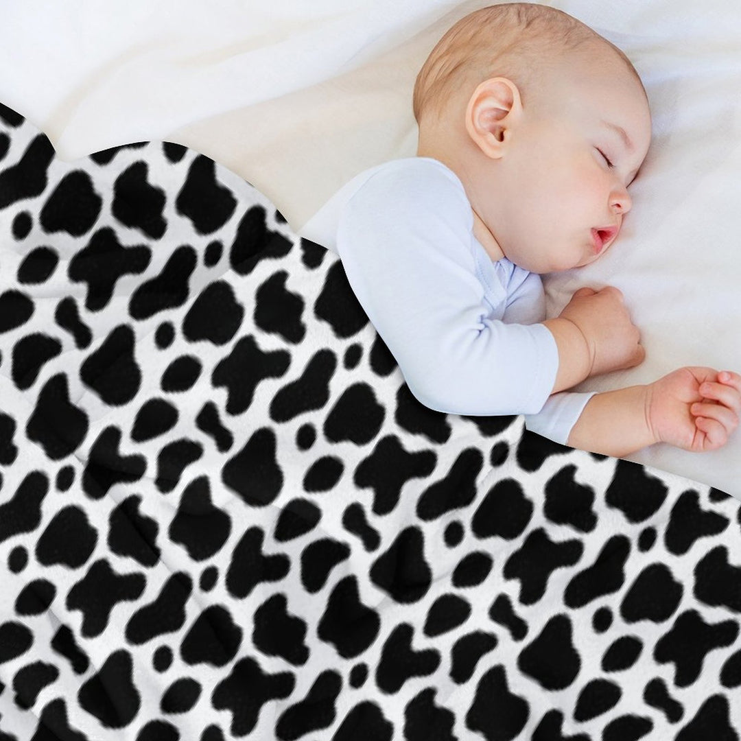 SEAMLESS PATTERNS BLACK-WHITE MOOD SIMPLE TIME Travel-friendly Throw Blanket