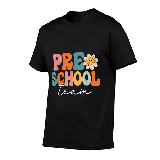 Preschool Team Retro Groovy Vintage Back To School Pre-K  Vintage-inspired T-Shirt