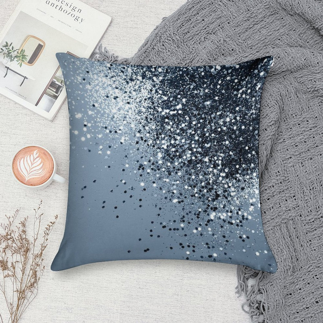 Blue Lady #2 (Photo of Glitter Only - Not Reflective) Soft Shrink-Resistant Throw Pillow