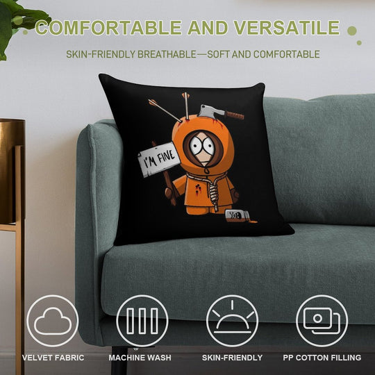 I'm Fine Soft Bedroom Essential Throw Pillow