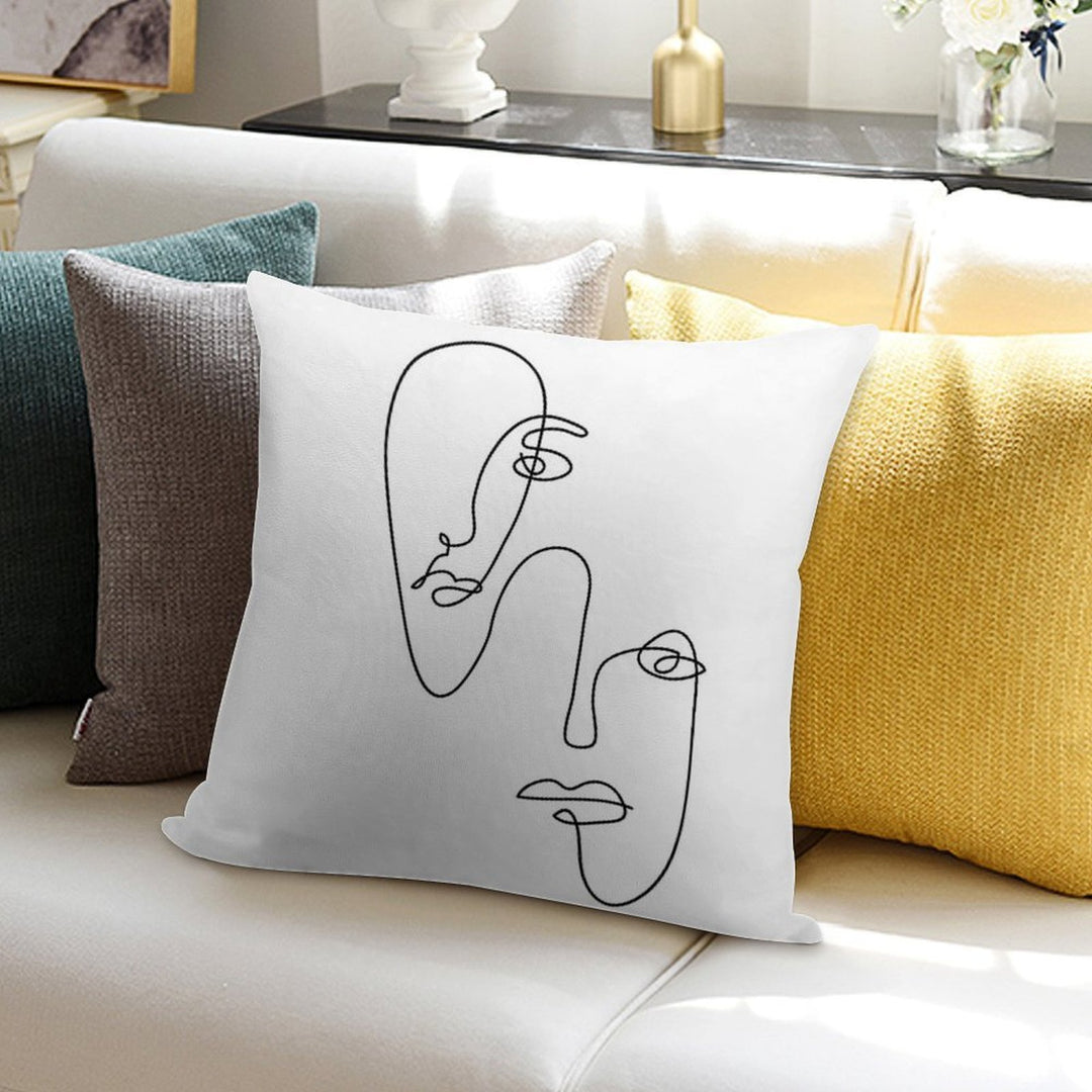 Abstract Faces Soft Multiple Sizes Throw Pillow