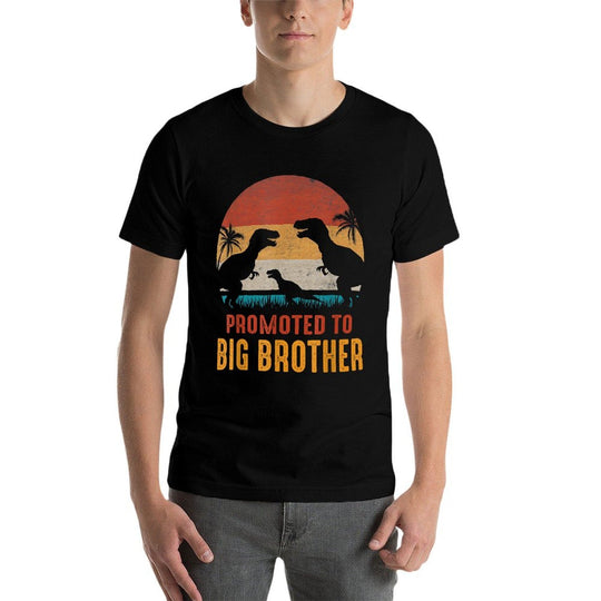 Promoted To Big Brother Dinosaur Family Matching  Eco-friendly Material T-Shirt