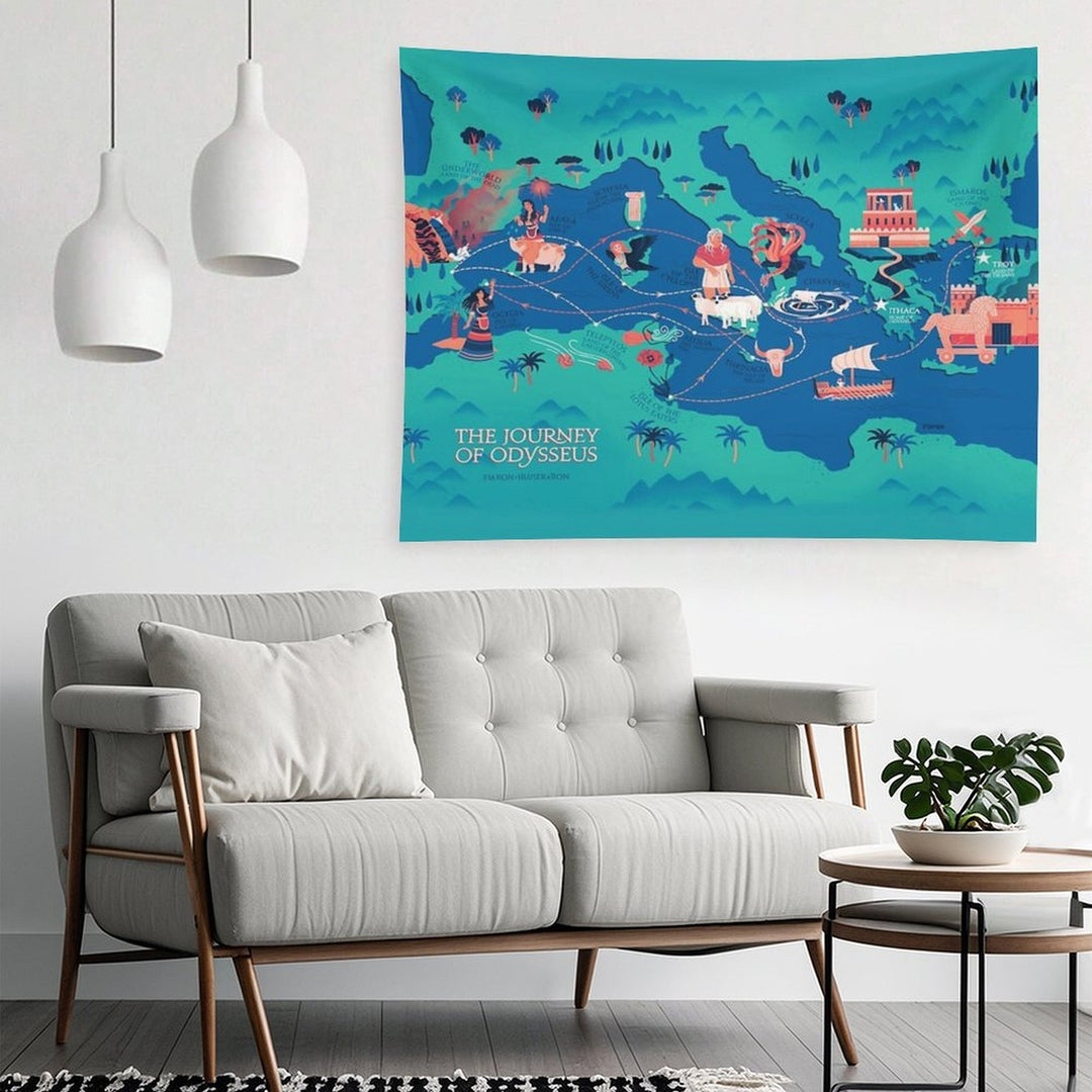 Odyssey Map - Safe for Work Tapestry