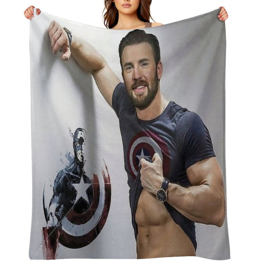 Chris Evans Wallpaper Multi-functional Throw Blanket