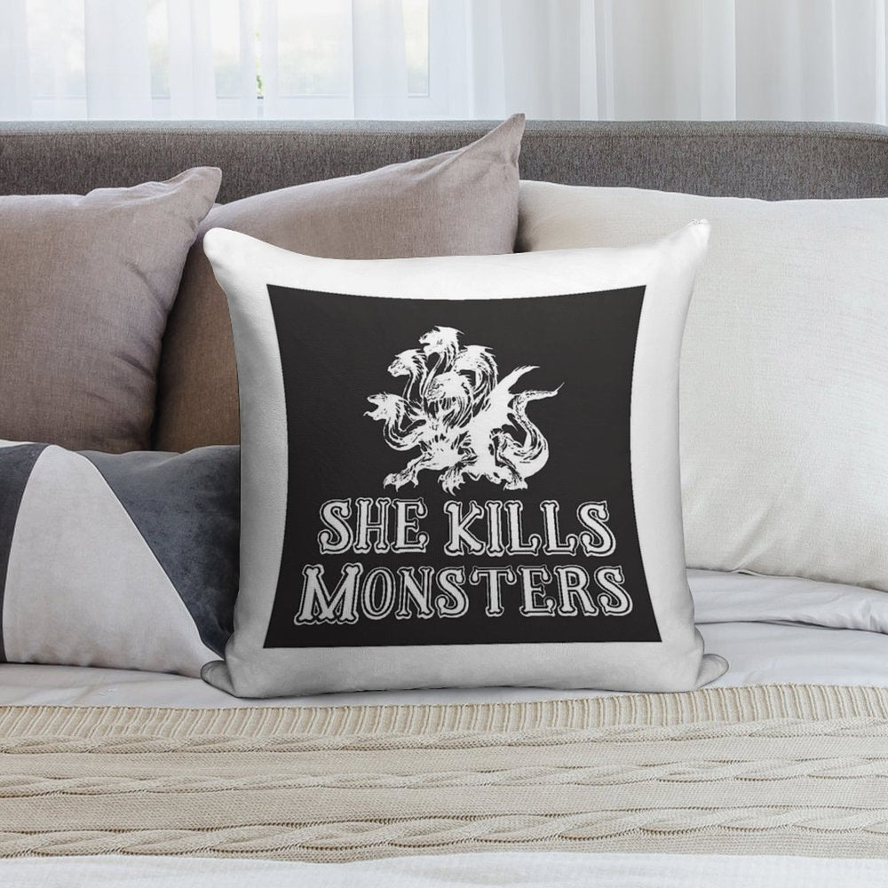She Kills Monsters Soft Washable Throw Pillow
