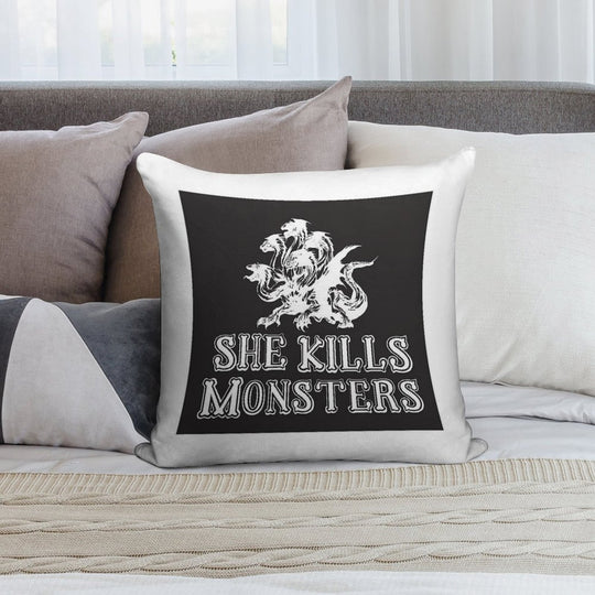 She Kills Monsters Soft Washable Throw Pillow