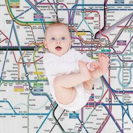 London AllRail Map Lightweight Throw Blanket