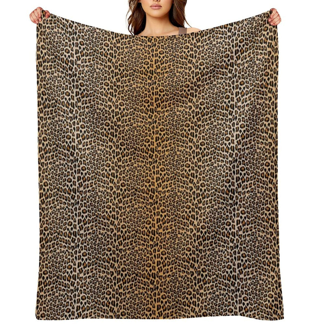 Trendy Leopard Print Aesthetic – Wild Animal Pattern Design Gift-ready Throw Blanket