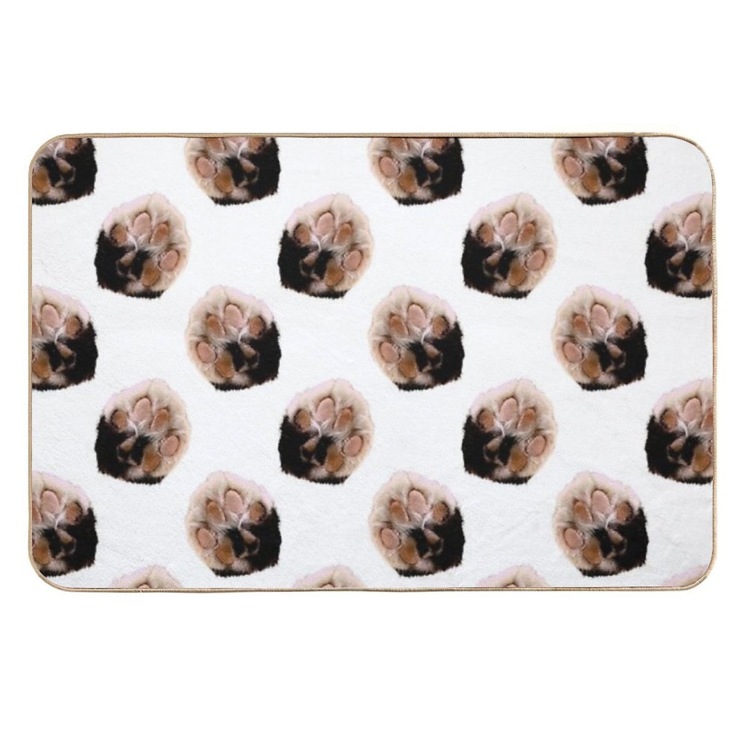 Calico Kitty Paw Pattern  Long-Lasting Bath Mat