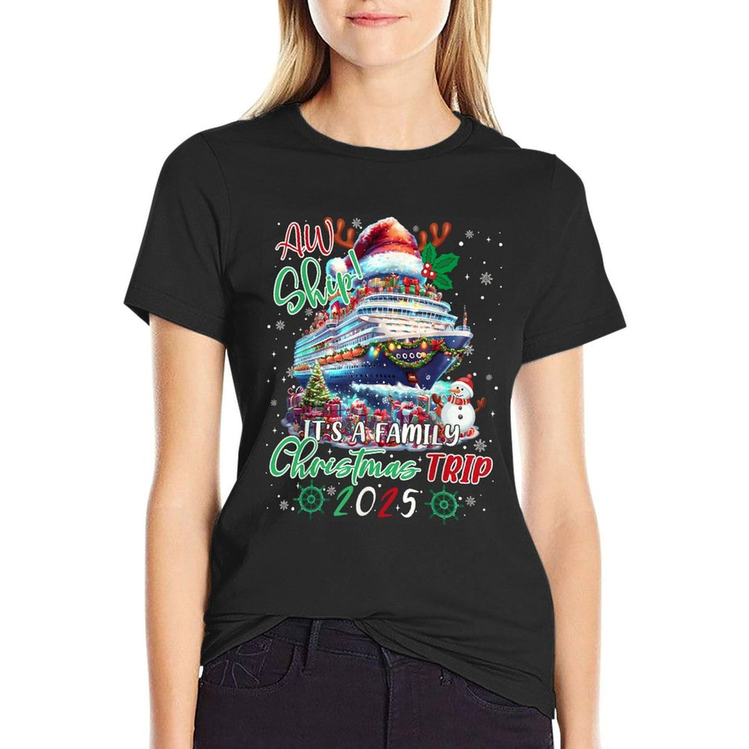 Cruise Family Aw Ship Its A Christmas Cruise Trips 2025  Odor-resistant T-Shirt