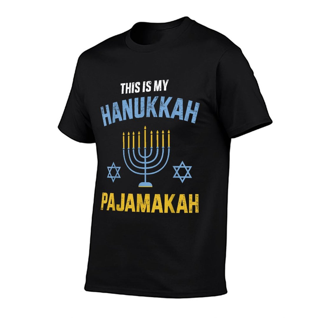 This Is My Hanukkah Pajamakah for Jewish Christmas Pajama  High-quality Stitching T-Shirt