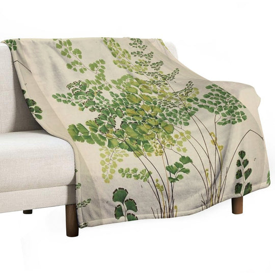 Maidenhair Ferns All-season Throw Blanket