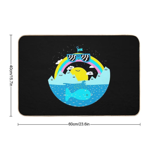 Rainbow Space World  Rapid-Drying Bath Mat