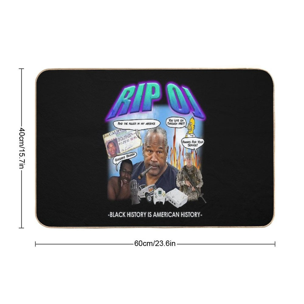 RIP OJ SIMPSON  Anti-Trip Bath Mat