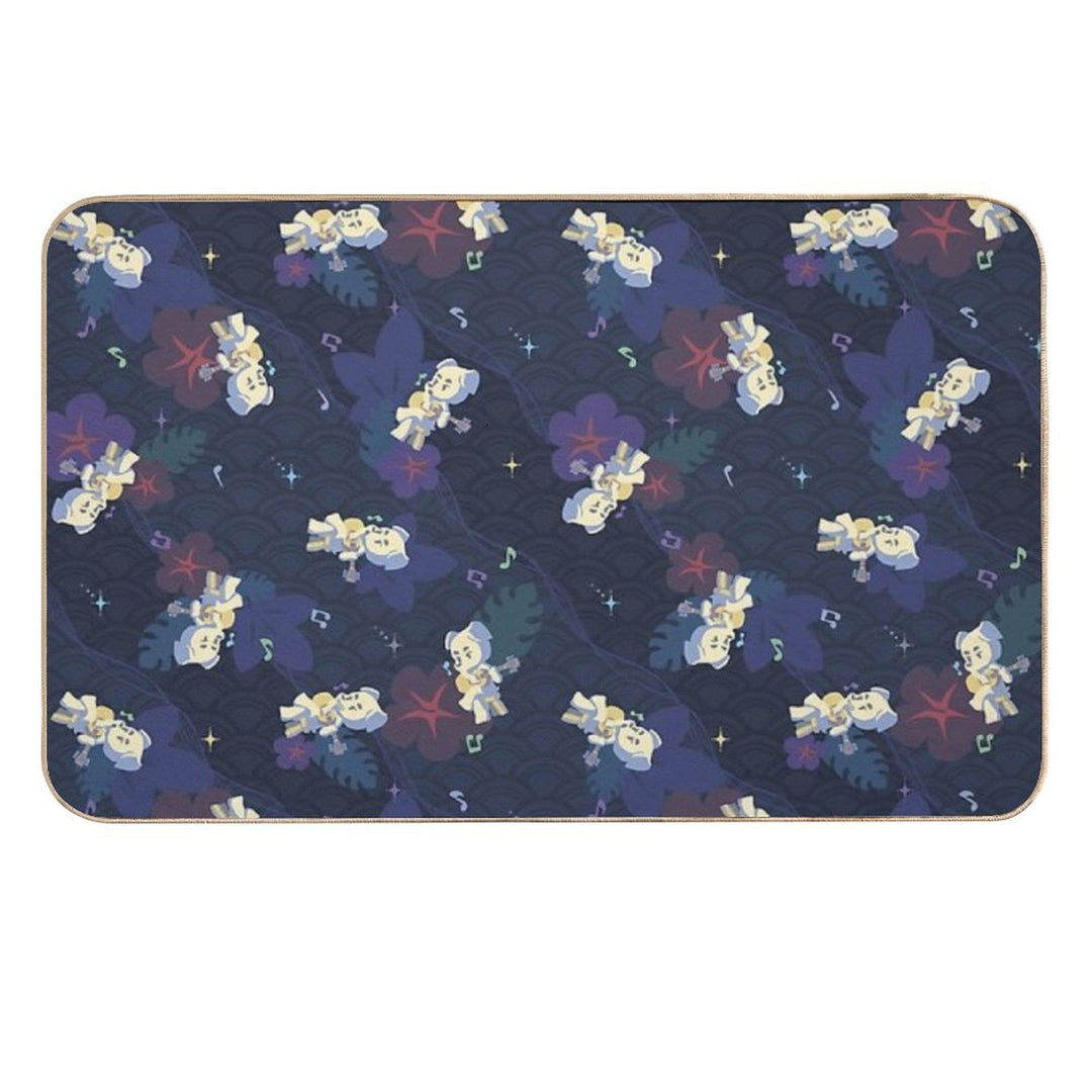 Guitar Tropical Kéké Durable Bath Mat