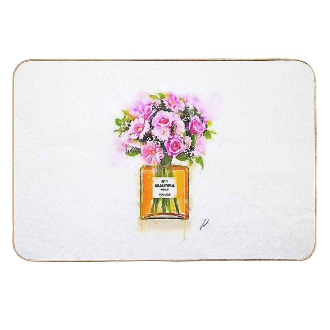 Watercolor Flowers - Original Artwork by Vart  Long-Lasting Bath Mat