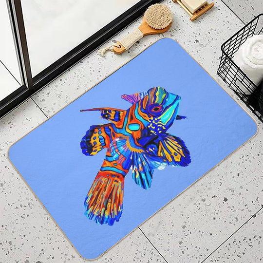 Vibrant Mandarinfish  Stain-Proof Bath Mat