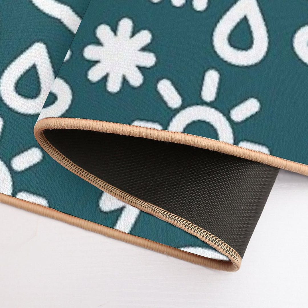 Pattern of Weather Icons. Weather News. Weather Seasons Forecast Symbols  High-Traffic Bath Mat