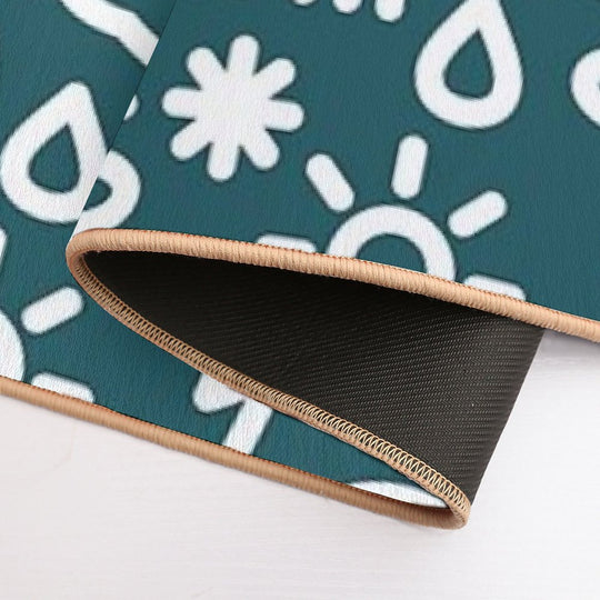 Pattern of Weather Icons. Weather News. Weather Seasons Forecast Symbols  High-Traffic Bath Mat