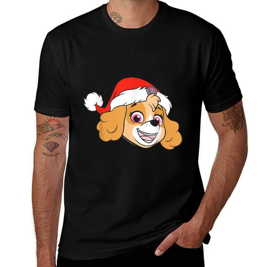 PAW Patrol Skye Christmas Santa Hat  Fade-proof Color T-Shirt