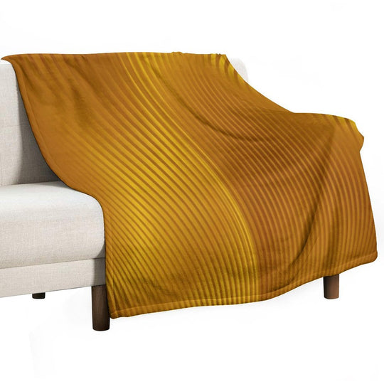 Golden Art Deco Pattern Velvety-soft Throw Blanket
