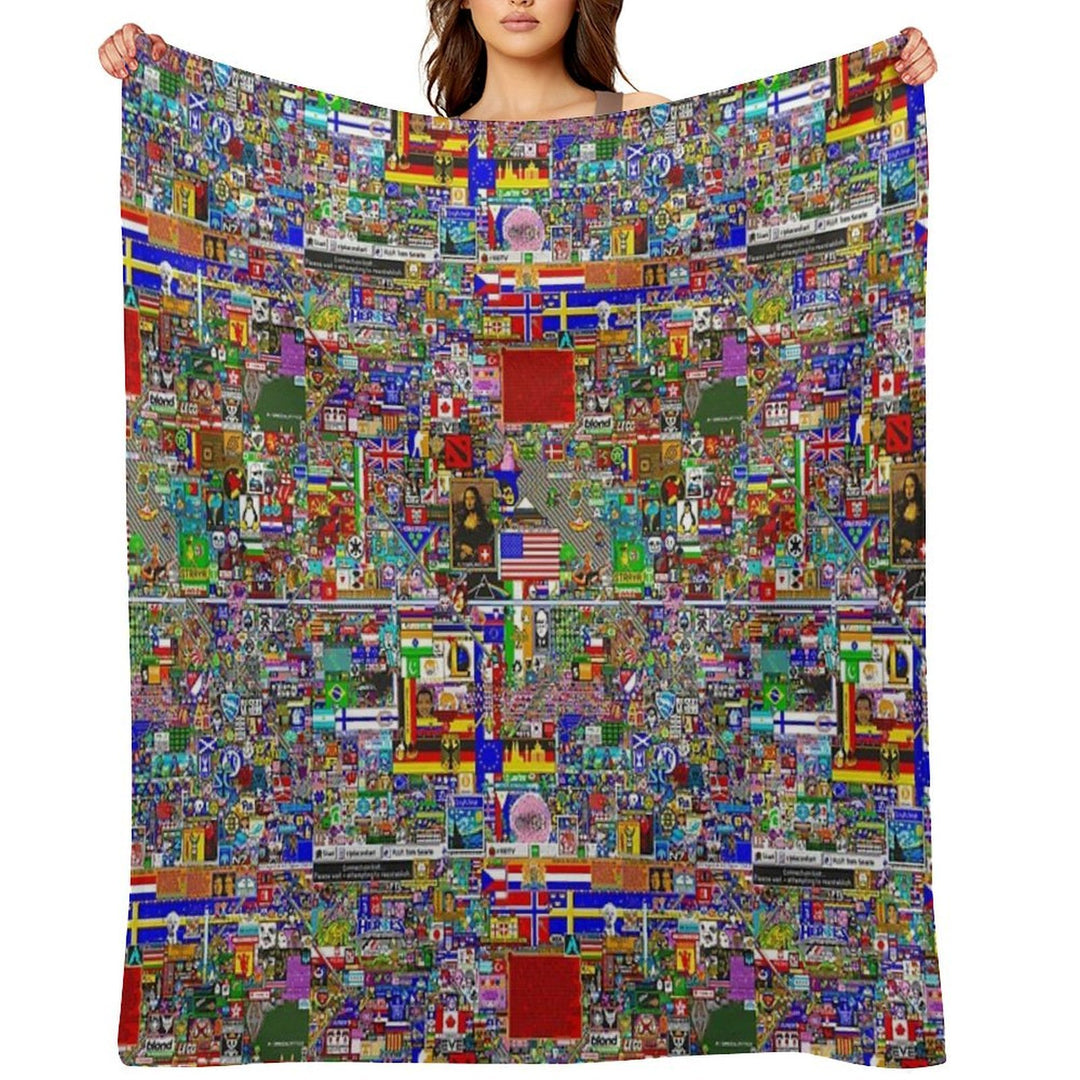 RPlace 2017 - 4000x4000 Eco-conscious Throw Blanket