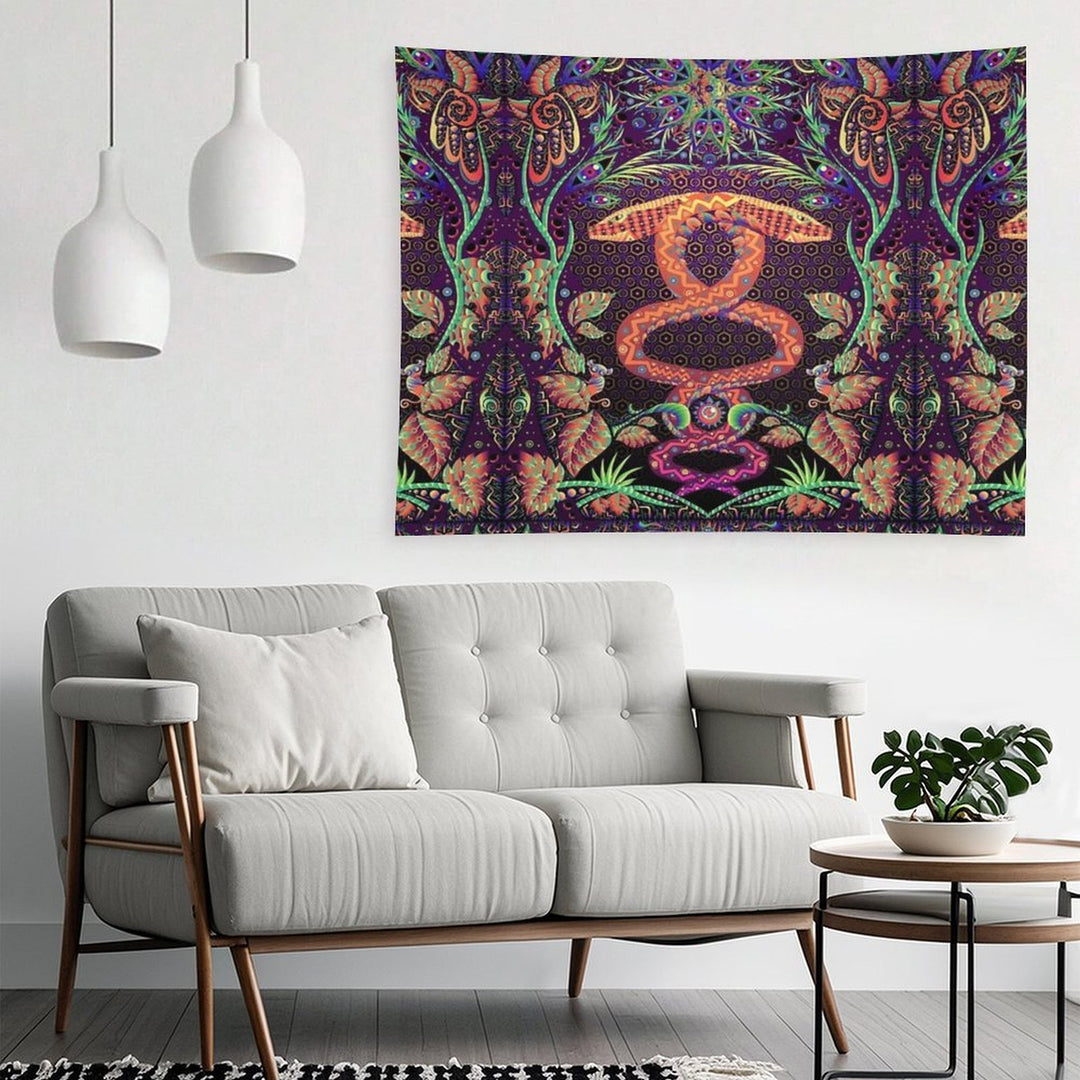 Psychedelic Ayahuasca Snake Spirit Tapestry
