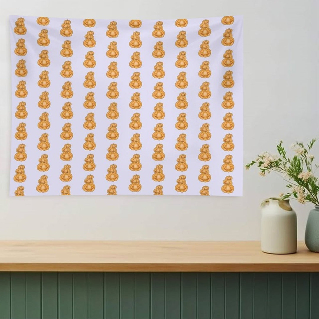 Pumpkin Totem Trio Tapestry