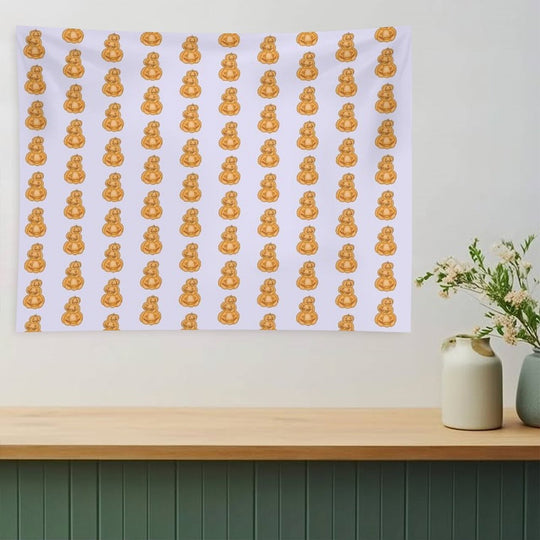 Pumpkin Totem Trio Tapestry