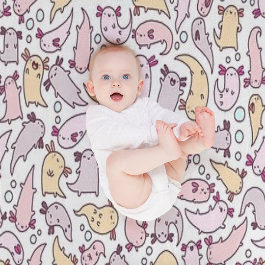 Adorable Axolotls Anti-pilling Throw Blanket