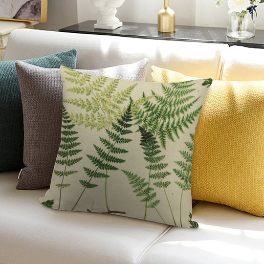 Botanical Ferns Soft Multiple Sizes Throw Pillow