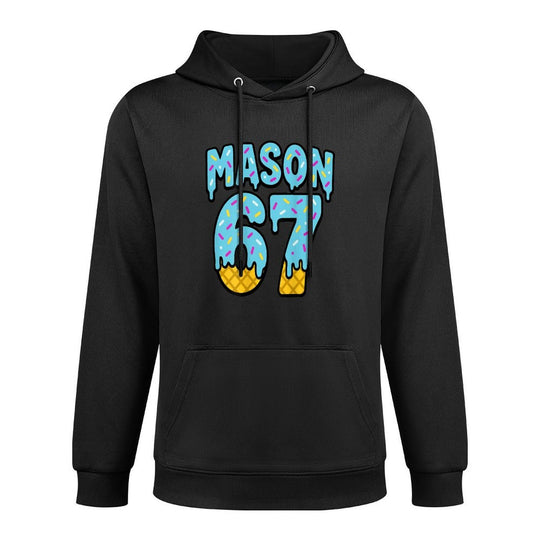 Six Seven Ice Cream Drip Mason 67 Meme Halloween (On Back) Moisture-Wicking Hoodie