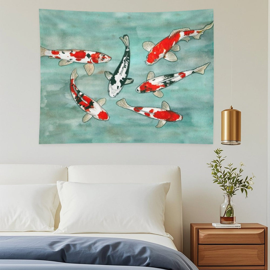 Le Ballet Des Carpes Koi Tapestry